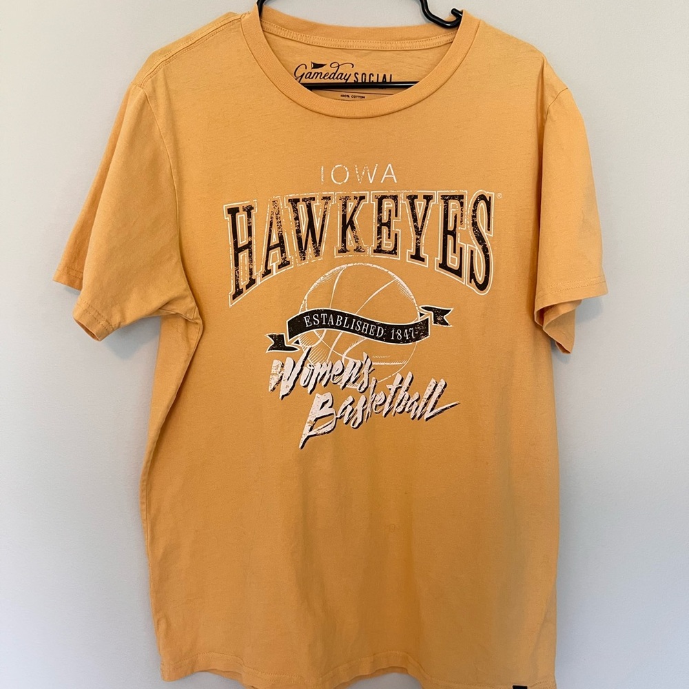 Iowa Hawkeyes Women's Basketball Short Sleeve Tee - Gold